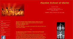 Desktop Screenshot of haydenschoolofballet.com