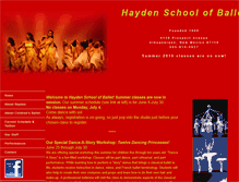 Tablet Screenshot of haydenschoolofballet.com